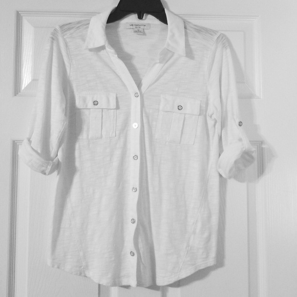 Liz Claiborne Tops - Liz Claiborne White Button Down Top
